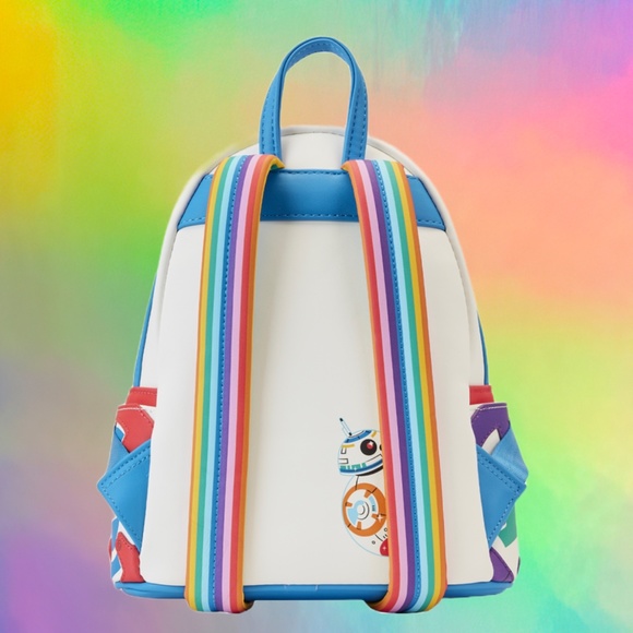 Loungefly Limited Edition Star Wars BB-8 Pride Bobble-Head Pop and Bag B… - Picture 7 of 16